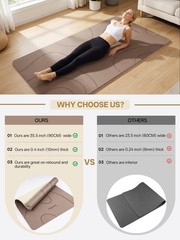 Large yoga mat,73’x35.5’x0.4’,extra thick and wide,10mm pilates mat,non-slip …