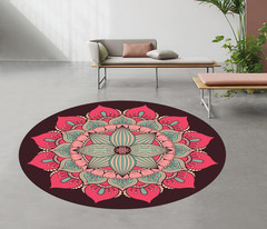 Pilates Mat round Oversize Yoga Mat Suede Rubber Non-Slip Dia 140Cm Exercise Mat
