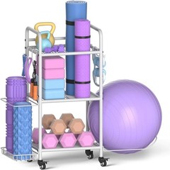 Home Gym Storage Rack Exercise Equipment Storage Organizer Yoga Mat Dumbbells