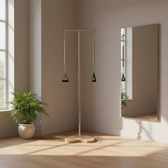 Pilates Ped-O-Pull Wood Base Ped-O-Pull Stand Top Bar for Home Gym