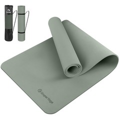 Gruper Yoga Mat Non Slip, 72″L x 24″W x 0.24*24*72 Inches, Gray