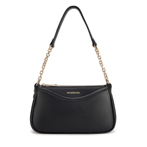 Shoulder Bag for Women Small Purse Trendy Clutch Hobo 1-black【multi-pockets】