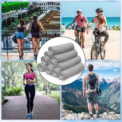 Honoson 10 Pcs Cooling Towel Bulk – Neck & Face Cool Chilly Large, Grey