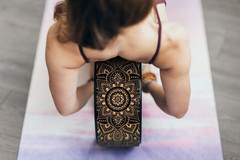 YOGA DESIGN LAB | the YOGA WHEEL | Eco Printed, Extra Strength, Padded, Dharma E