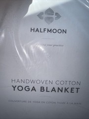 Halfmoon Yoga Blanket Handwoven Cotton 60” X 80” NEW