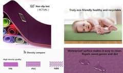 Non Slip Durable TPE – Lightweight – Eco-Friendly – Pilates Yoga Mat with Strap