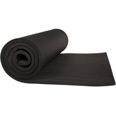 New Wakeman Fitness 1/2 In. Extra Thick Yoga Mat, With Carrying Strap, Black