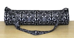 Black Floral Yoga Mat Carrier Bags Hippie Mandala Cotton Bag With Shoulder Strap