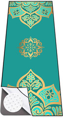 Yoga Towel with Corner Pockets, Non Slip Grip Dots Absorbent Hot Yoga Mat Towels