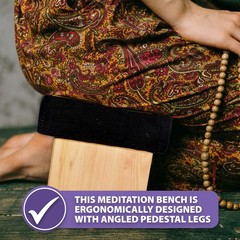 Black Foldable Meditation Chair – Yoga Zen Meditation Bench Kneeling Stool – …