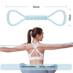 3Pc Women’s Silicon Stretch Strap Elastic Band Eight-character Chest Expander