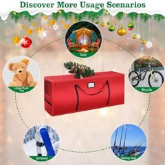 Christmas Tree Storage Bag 7.5 FT – Large Christmas Tree Storage, Heavy Black