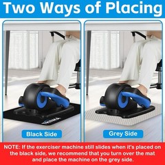 Enhanced Stability Non-Slip Mat for Under Desk Exercise Equipment – Black