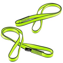 18MM Nylon Climbing Sling Runner 23KN CE2008/EN566 Rock Green|60cm/24inch|3PCS