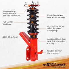 Coilovers for Honda Civic 2001-2005 DX/EX/GX/HX/LX/Si, Height Adjustable