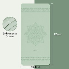 PAIDU Extra Wide 72×36 Inch 10mm Thick Non-Slip Yoga Mat