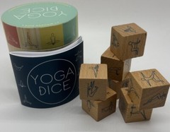 Yoga Dice 7 Wooden Dice Thousands of Possible Combinations Poses Chakras Travel