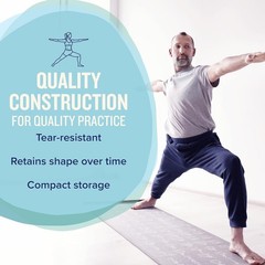 Moisture-Wicking Yoga Mat with Printed Poses – Fitness Essential for Home & Gym