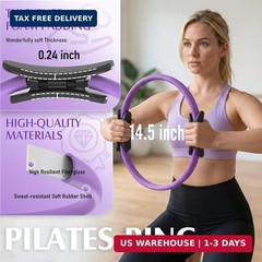 JKSHMYT Pilates Ring Fitness Circle for Women, Pilates Equipment – 14.5″ Home Ma