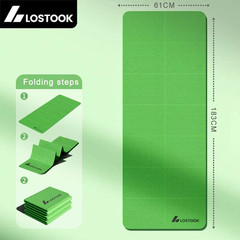 4Mm Thick TPE Foldable Yoga Mat Easy to Store Travel Exercise Mat for Yoga Pilat