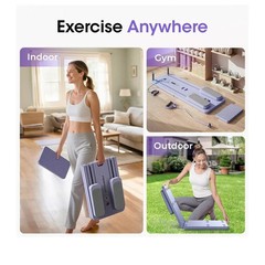 FEIERDUN Foldable Pilates Reformer, Portable Pilates Board for Full Body Workout