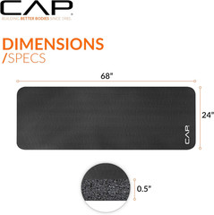 Barbell 1/2-Inch High Density Exercise Yoga Mat with Strap | Multiple Options