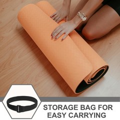 12Pcs Adjustable Yoga Mat Sling Durable Nylon Mat Carrier Black for Exercise