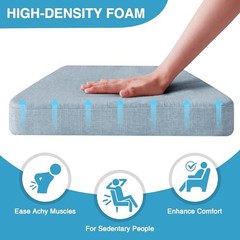 Chair Cushions for Dining Chairs Set of 4, Non Slip Kitchen 4 Pack Light Blue