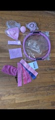 11-Piece Pink Pilates Ring Kit 12in Ring, Ball, Mini Loop Bands, Yoga Strap