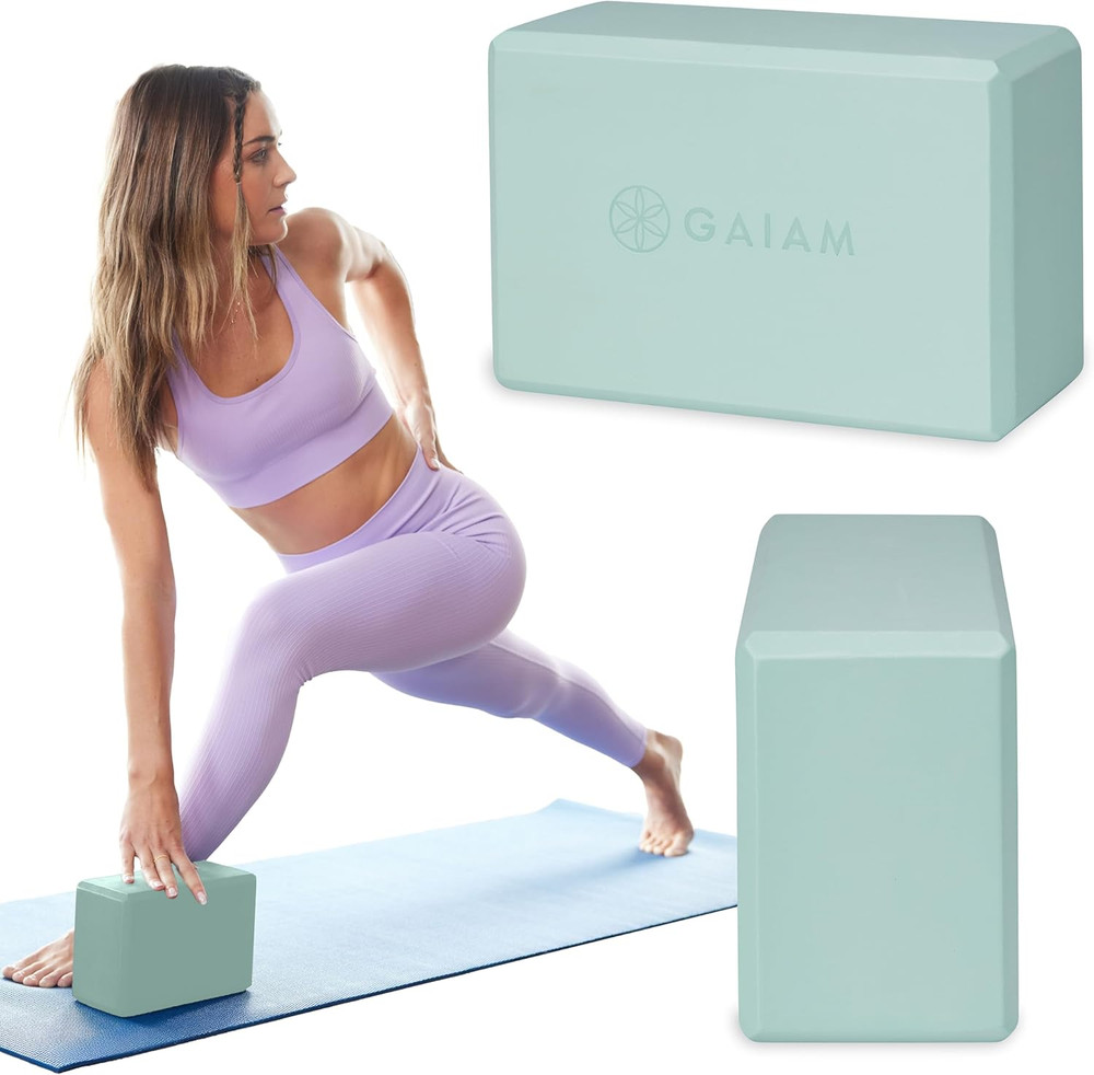 Yoga Block – Supportive Latex-Free Eva Foam – Soft Non-Slip Surface with Beveled