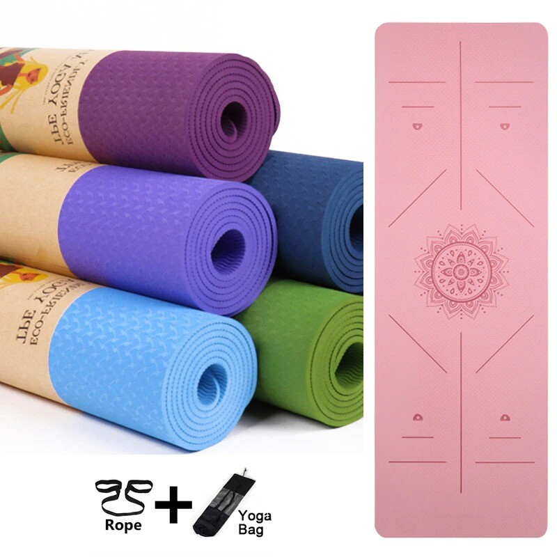 Non slip fitness and exercise yoga mat