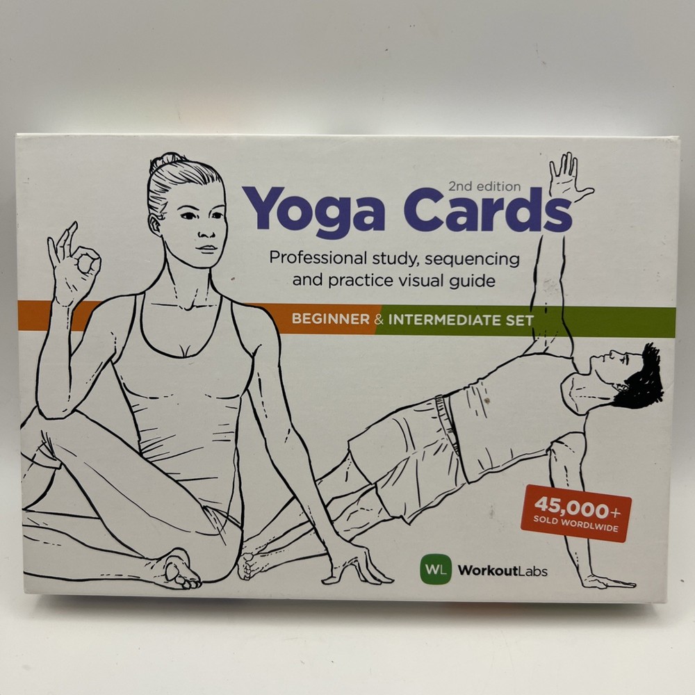 WorkoutLabs Yoga Cards Beginner & Intermediate Study Practice Visual Guide