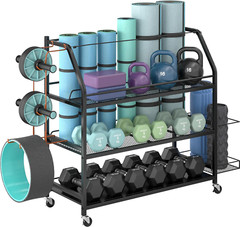 Yoga Mat Storage Rack, Home Gym Workout Accessories Organizer, Sporting Goods St