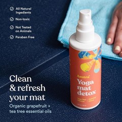 Yoga Mat Cleaner Spray Calming Citrus, 4 fl oz – No Slippery Residue, Organic…
