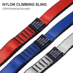 Nylon Climbing Slings, Strong Webbing Straps Rock Climbing Straps for 24″ Red