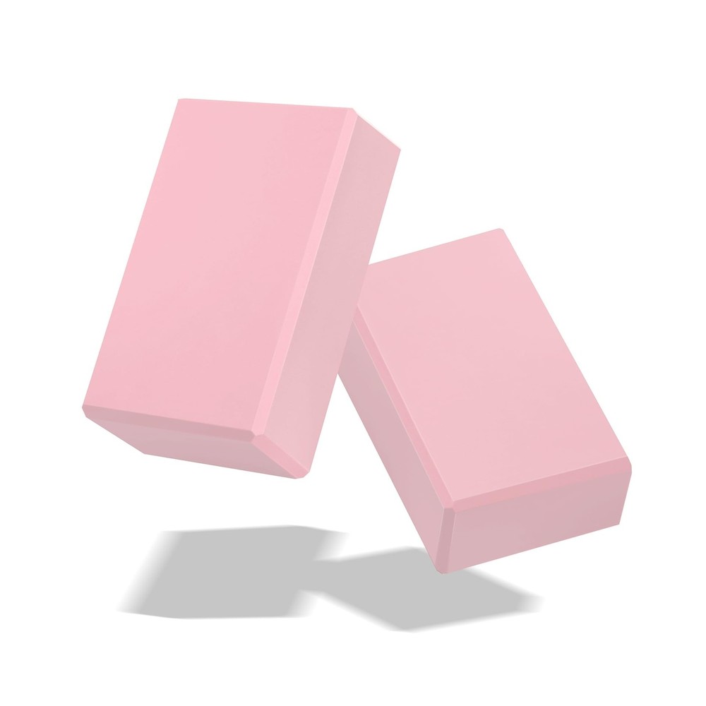 Yoga Blocks 2 Pack, EVA Foam Yoga Block Supportive Latex-Free, Non-Slip Exerc…