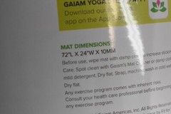 Essentials Thick Yoga Mat with Cinch Carrier Strap Textured Grip Green 72″ x 24″