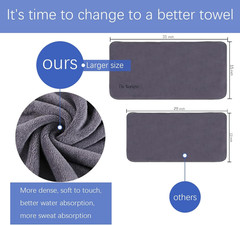 380-GSM Microfiber Gym Towels Super Soft Quick-Drying for Fitness & Sports Use!