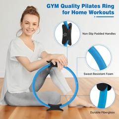 Pilates Ring Set, Essentials Kit for Home Workouts Women, 18-Pieces
