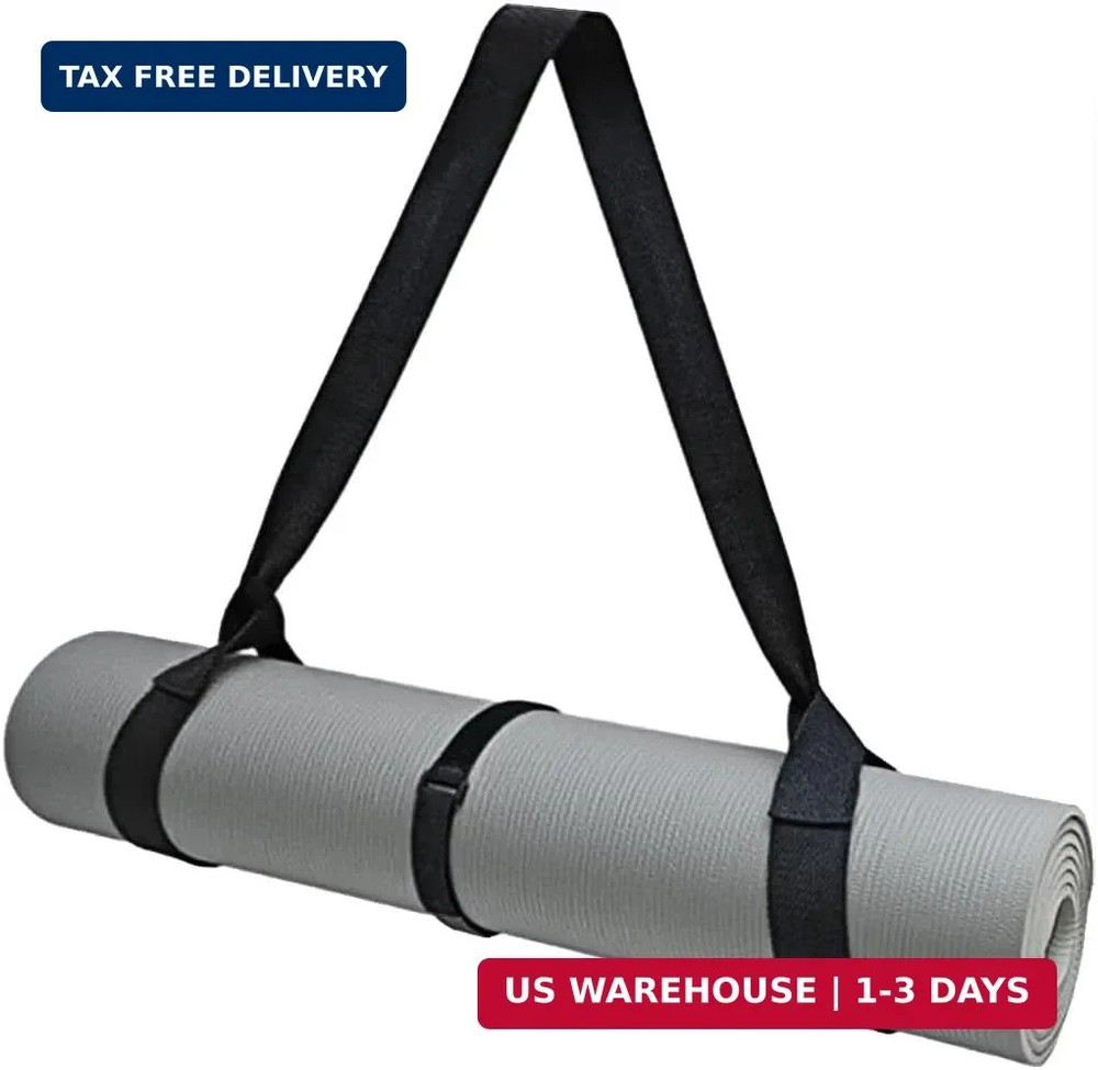 Adjustable Yoga Mat Strap Carrier, Thick Wide Yoga Mat Holder with Hook-and-loop