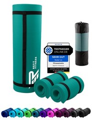 Fitness Mat Sports Mat 190 x 60 x 1.5 cm Moss Green Moss Green Extra Thick Ruts…