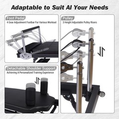 Pilates Reformer, Foldable Reformer Pilates Machine for Home Use,Professional
