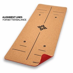 Cork Yoga Mat Non Slip 6mm Thick – Sweat Activated Grip for Hot Yoga, Alig