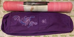 Cover Girl Active Pink 24″x68″ 3MM Yoga Mat & Purple GAIAM Embroidered Cargo Bag