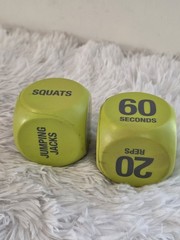 Lime Green Workout Cubes HIIT Interval Workouts Exercises