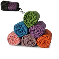 10 Pack Non Slip Yoga Towel Microfiber Pilates Hot Bikram Grip Blanket with Bag
