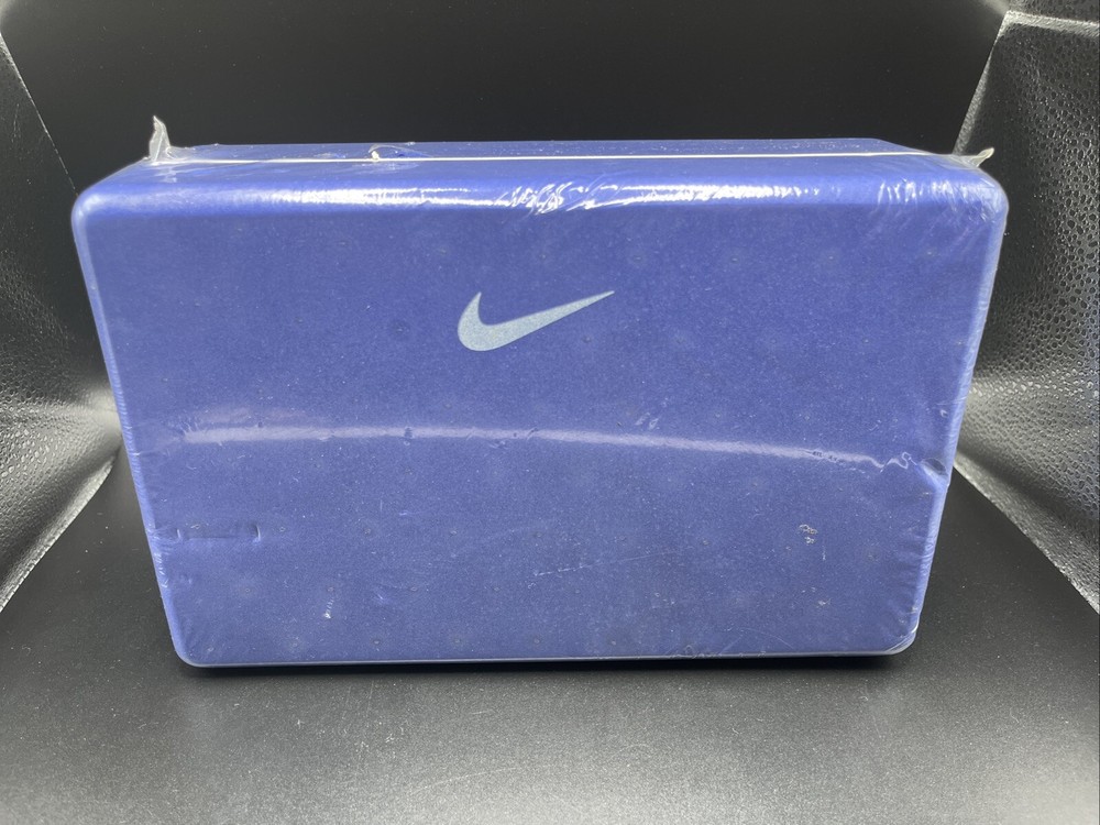 Nike Essential Yoga Solid Foam Pose Block Workout Stretching Aid Blue NEW