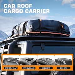 Car Rooftop Cargo Carrier Bag, Waterproof Car Roof Luggage 15 Cubic Feet