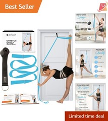 Stretching Strap with Door Anchor Flexibility Equipment for Legs Balance