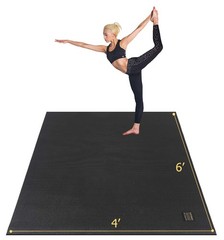 Large Yoga Mat 6’x4’/6’x6’/7’x5′(7mm/9mm), Extra Thick Workout Mats for Home …